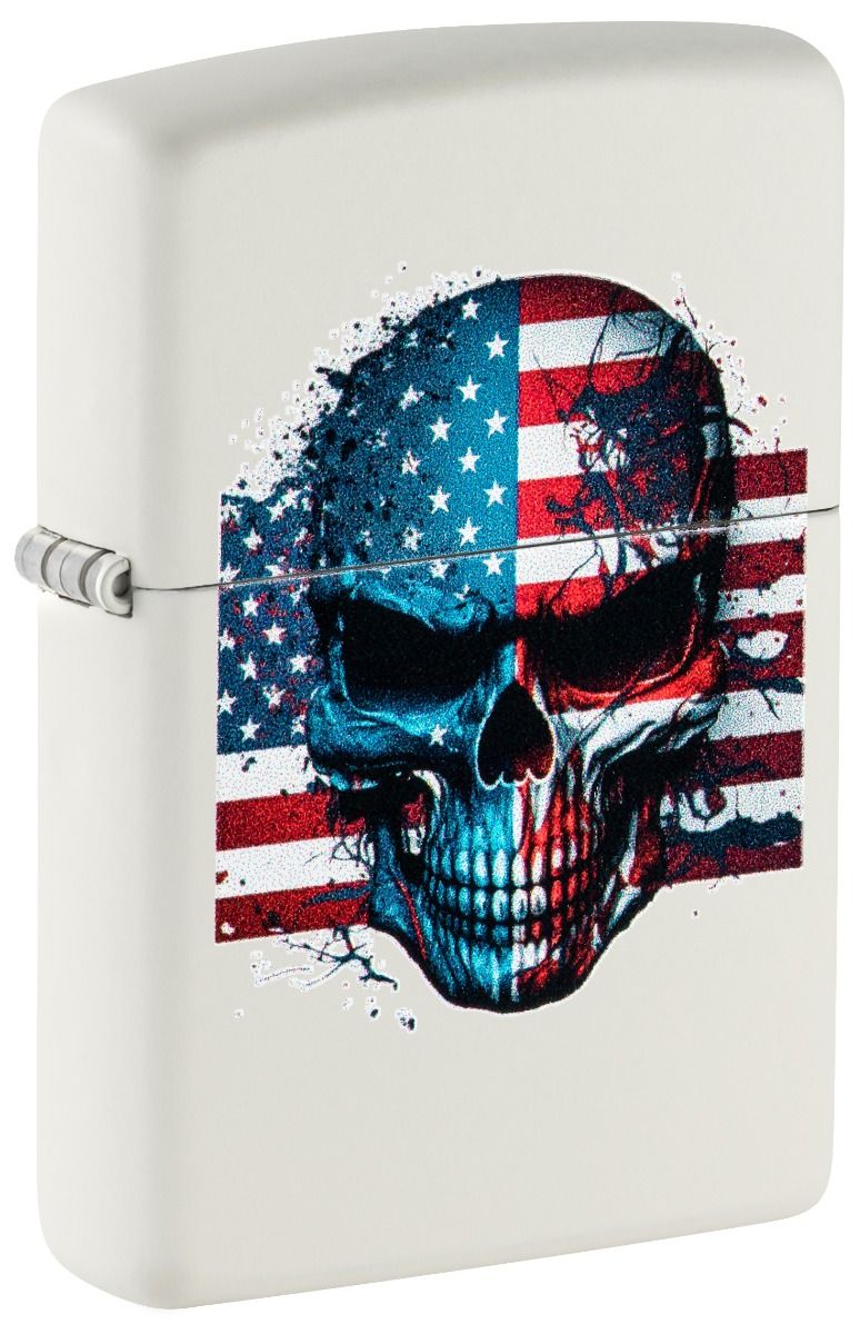 Zippo Aansteker 214 Skull Flag Design - vooraanzicht