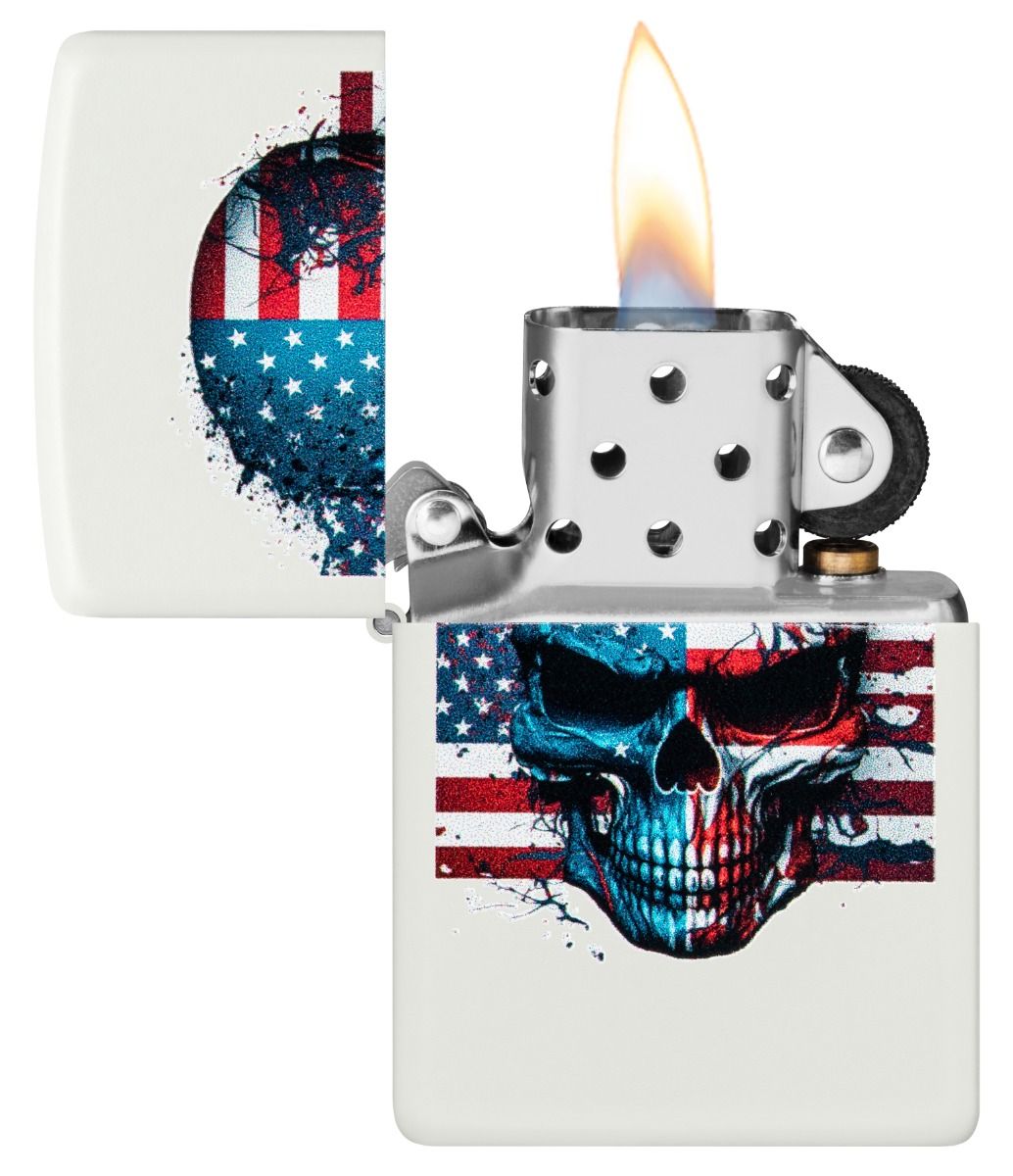 Zippo Aansteker 214 Skull Flag Design - achteraanzicht