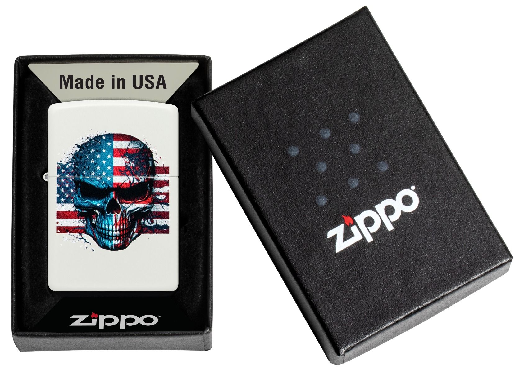 Zippo Aansteker 214 Skull Flag Design - detail
