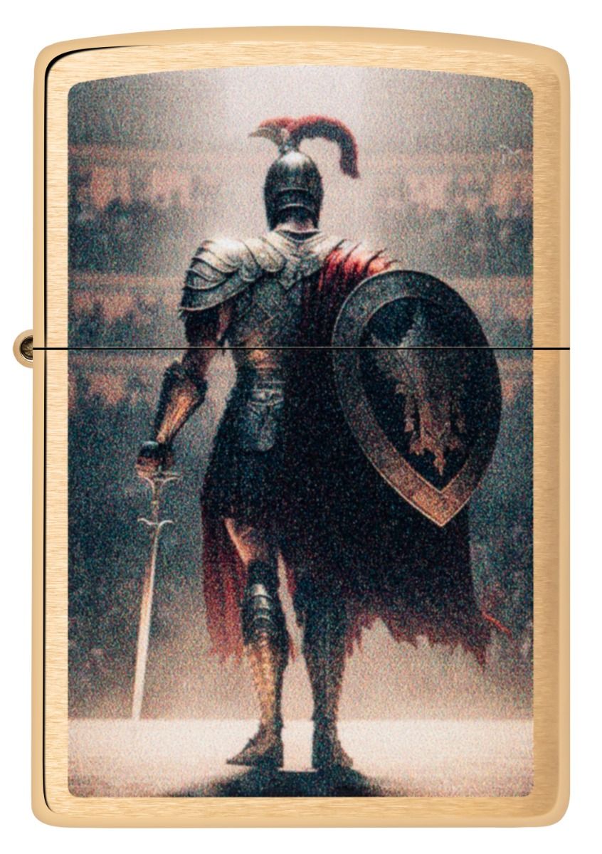 Zippo Aansteker - 204B Gladiator Design - achteraanzicht