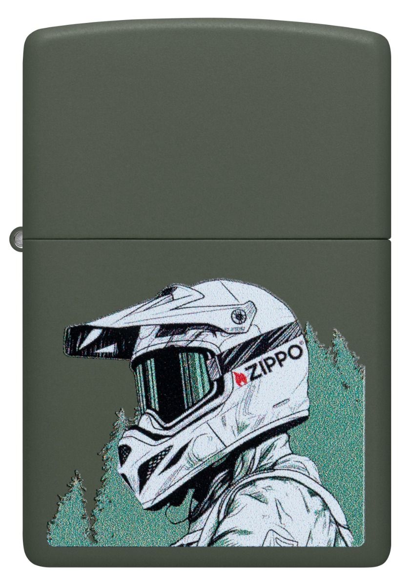 Zippo Aansteker - 221 Zippo Helmet Design - achteraanzicht