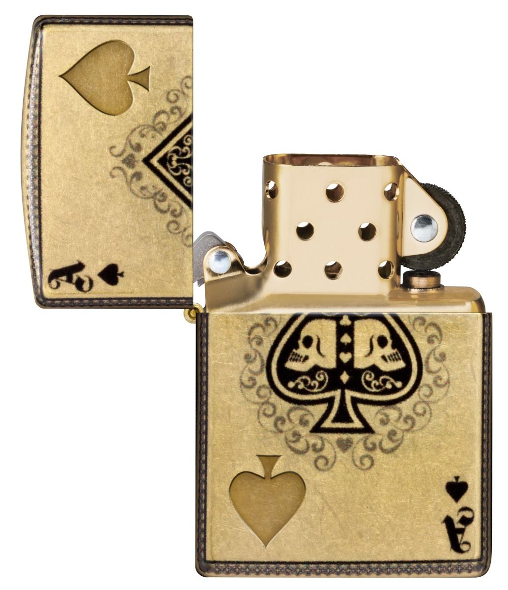 Zippo Aansteker 48458 Ace of Spades Design - achteraanzicht