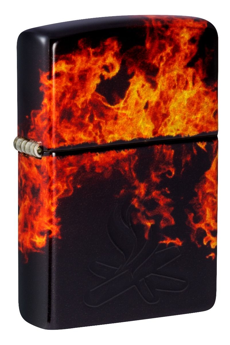 Zippo Aansteker 48458 Campfire Design - vooraanzicht