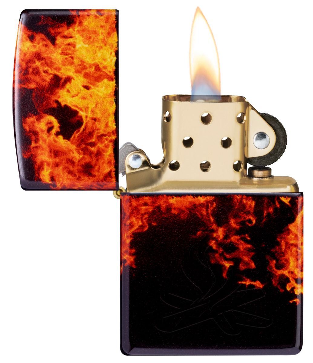 Zippo Aansteker 48458 Campfire Design - achteraanzicht