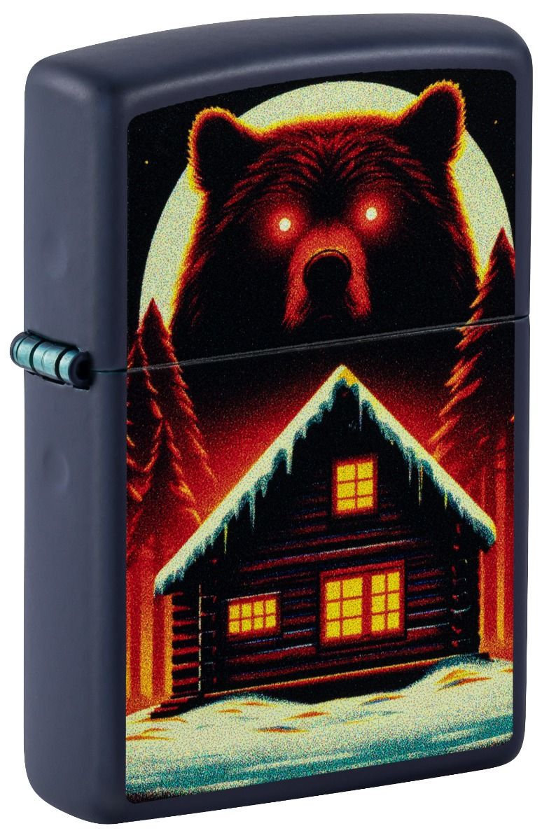 Zippo Aansteker 239 Bear and Cabin Design - vooraanzicht