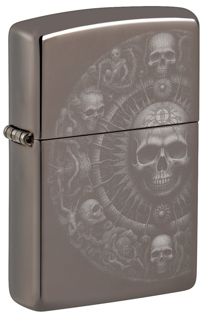 Zippo Aansteker 150 Skull Mandala Design - vooraanzicht