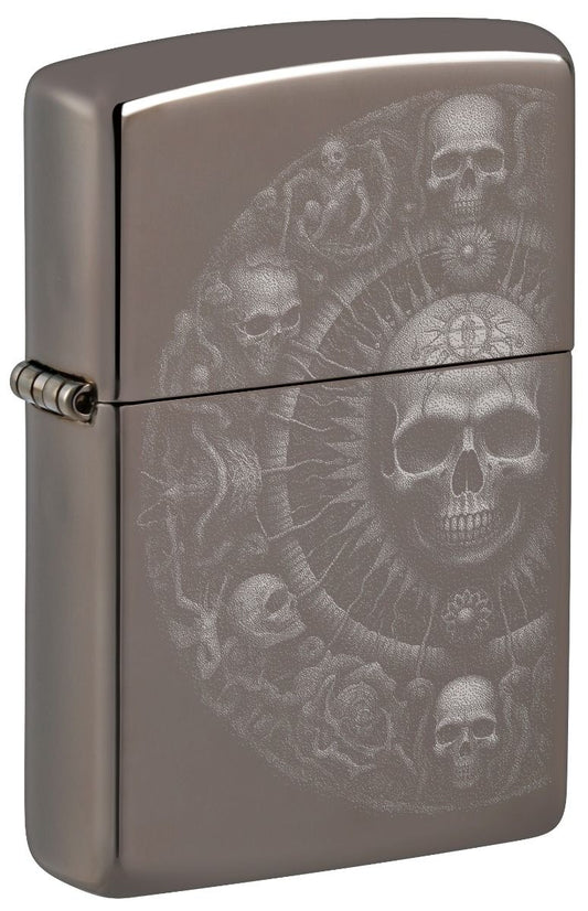 Zippo Aansteker 150 Skull Mandala Design - vooraanzicht
