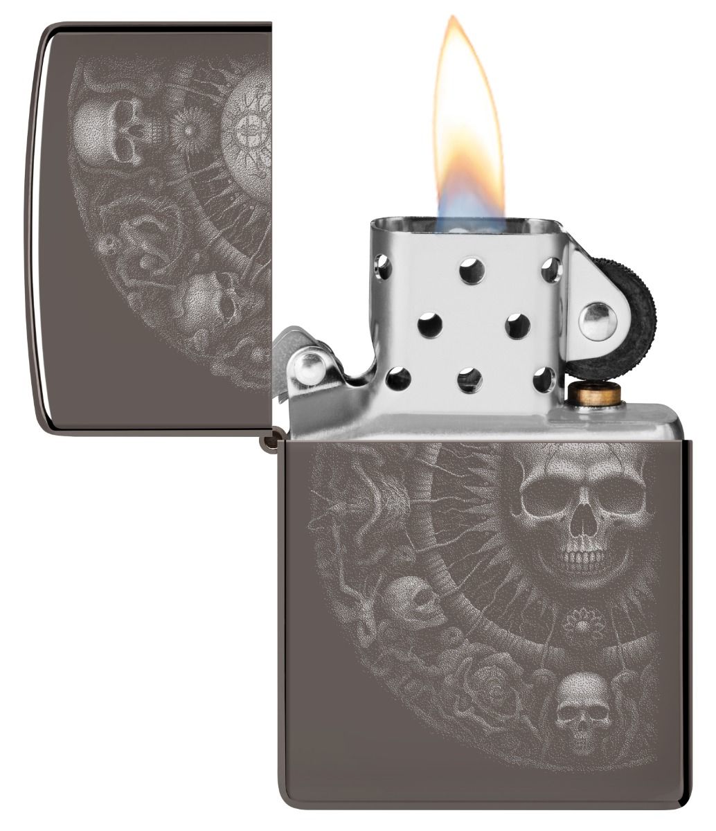 Zippo Aansteker 150 Skull Mandala Design - achteraanzicht