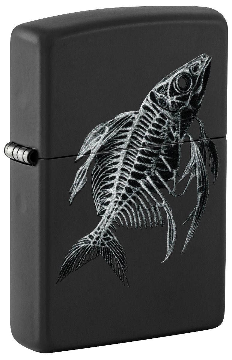 Zippo Aansteker 218 Fish Skeleton Design - vooraanzicht