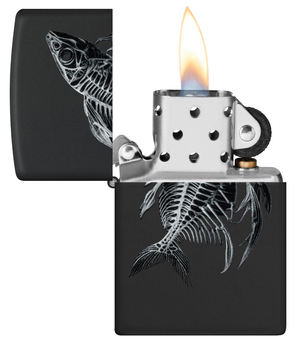 Zippo Aansteker 218 Fish Skeleton Design - achteraanzicht