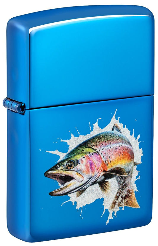 Zippo Aansteker 20446 Jumping Fish Design - vooraanzicht