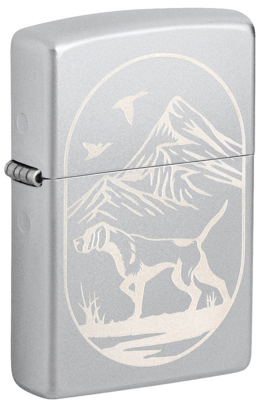 Zippo Aansteker 205 Hunting Dog Design - vooraanzicht