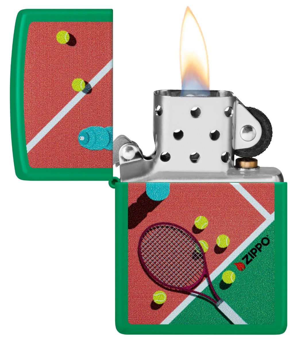 Zippo Aansteker 48629 Tennis Design - achteraanzicht
