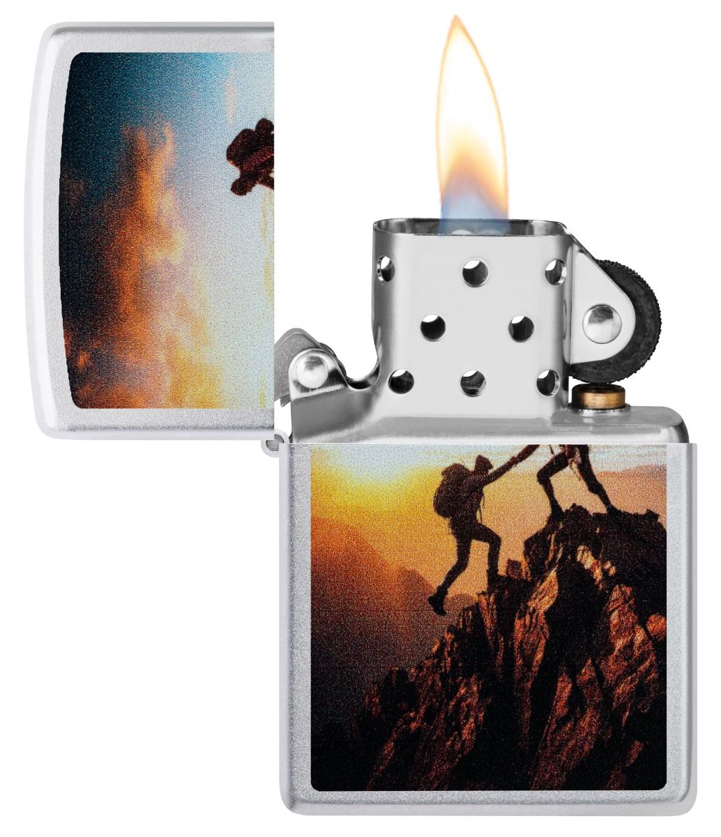 Zippo Aansteker 205 Mountain Climbing Design - achteraanzicht