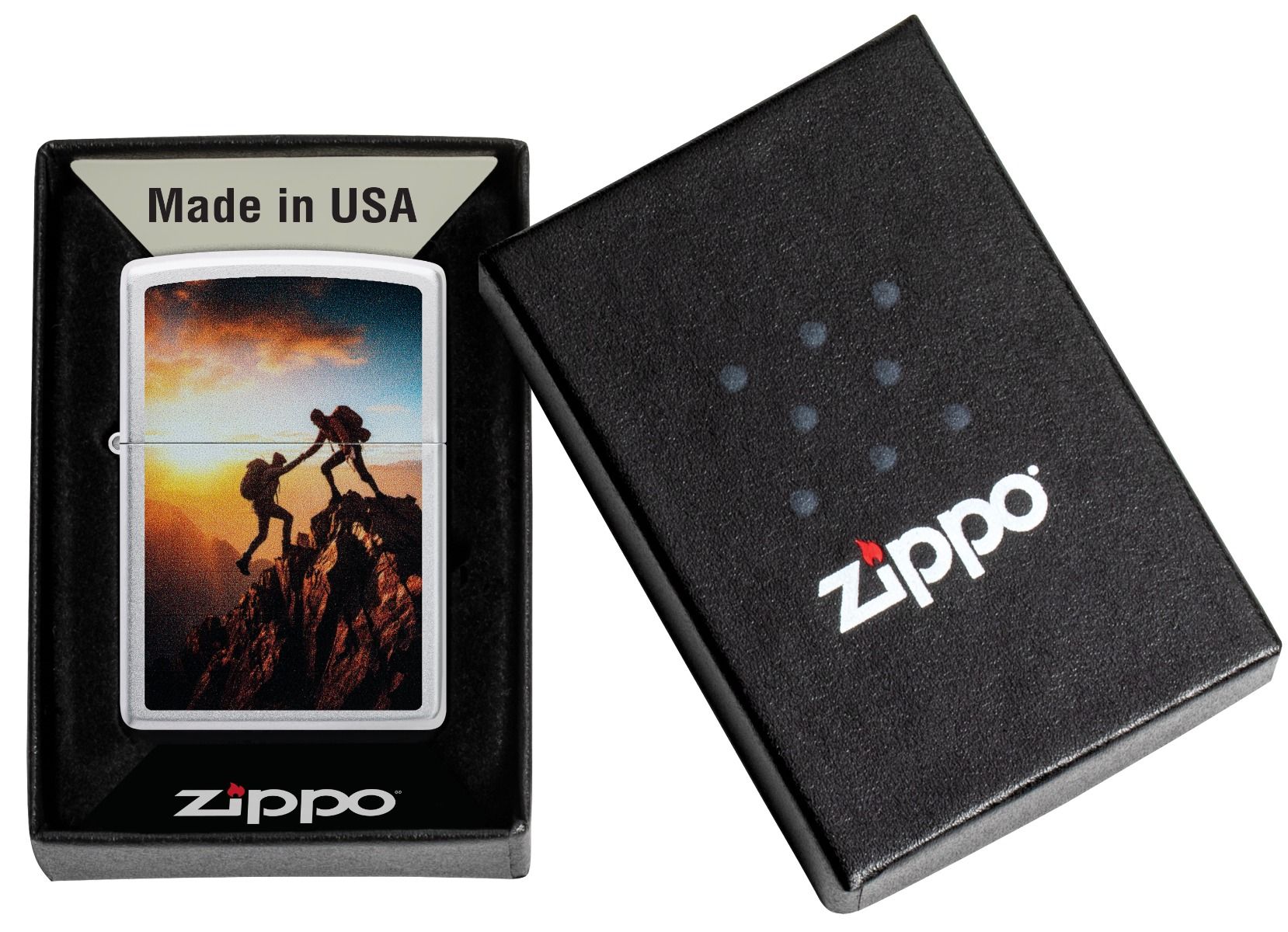 Zippo Aansteker 205 Mountain Climbing Design - detail
