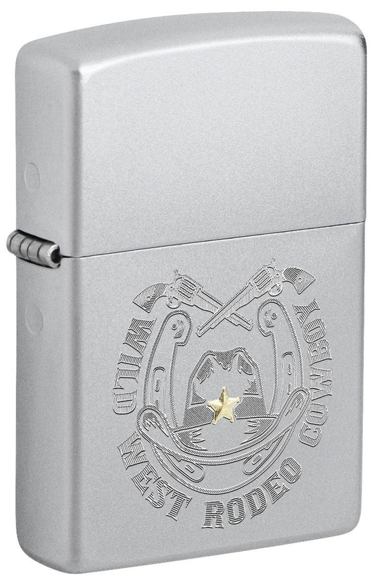 Zippo Aansteker 205 Wild West Cowboy Design - vooraanzicht