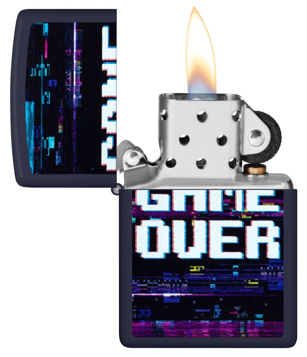 Zippo Aansteker 239 Game Over Design - achteraanzicht