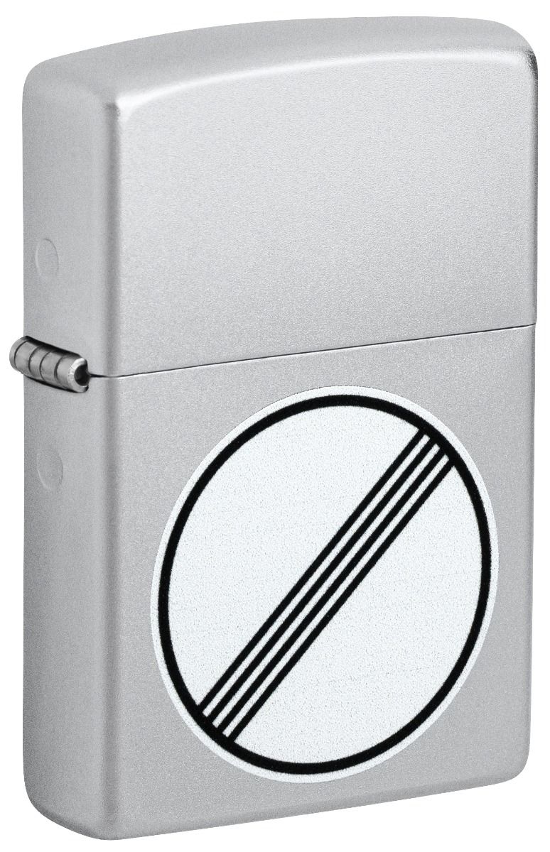 Zippo Aansteker 205 AutoBahn Sign Design - vooraanzicht