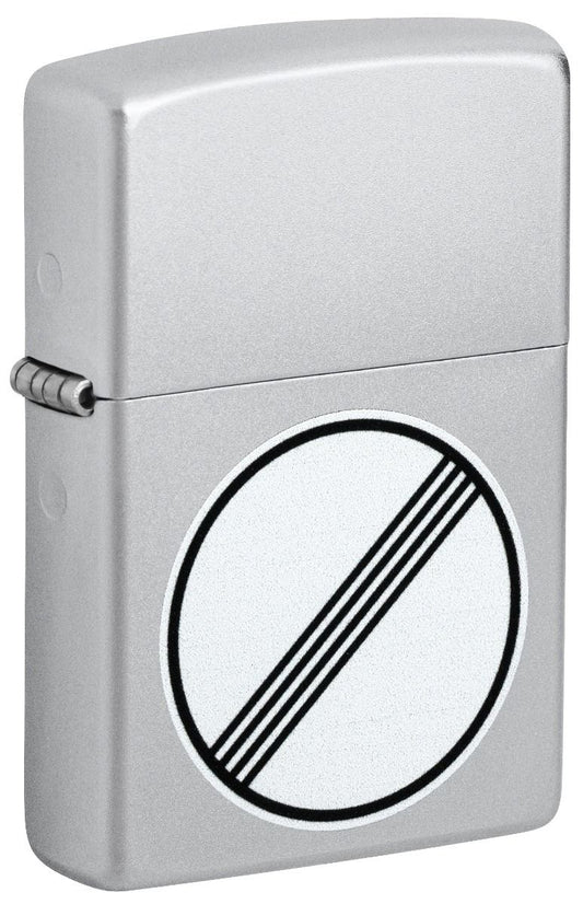 Zippo Aansteker 205 AutoBahn Sign Design - vooraanzicht