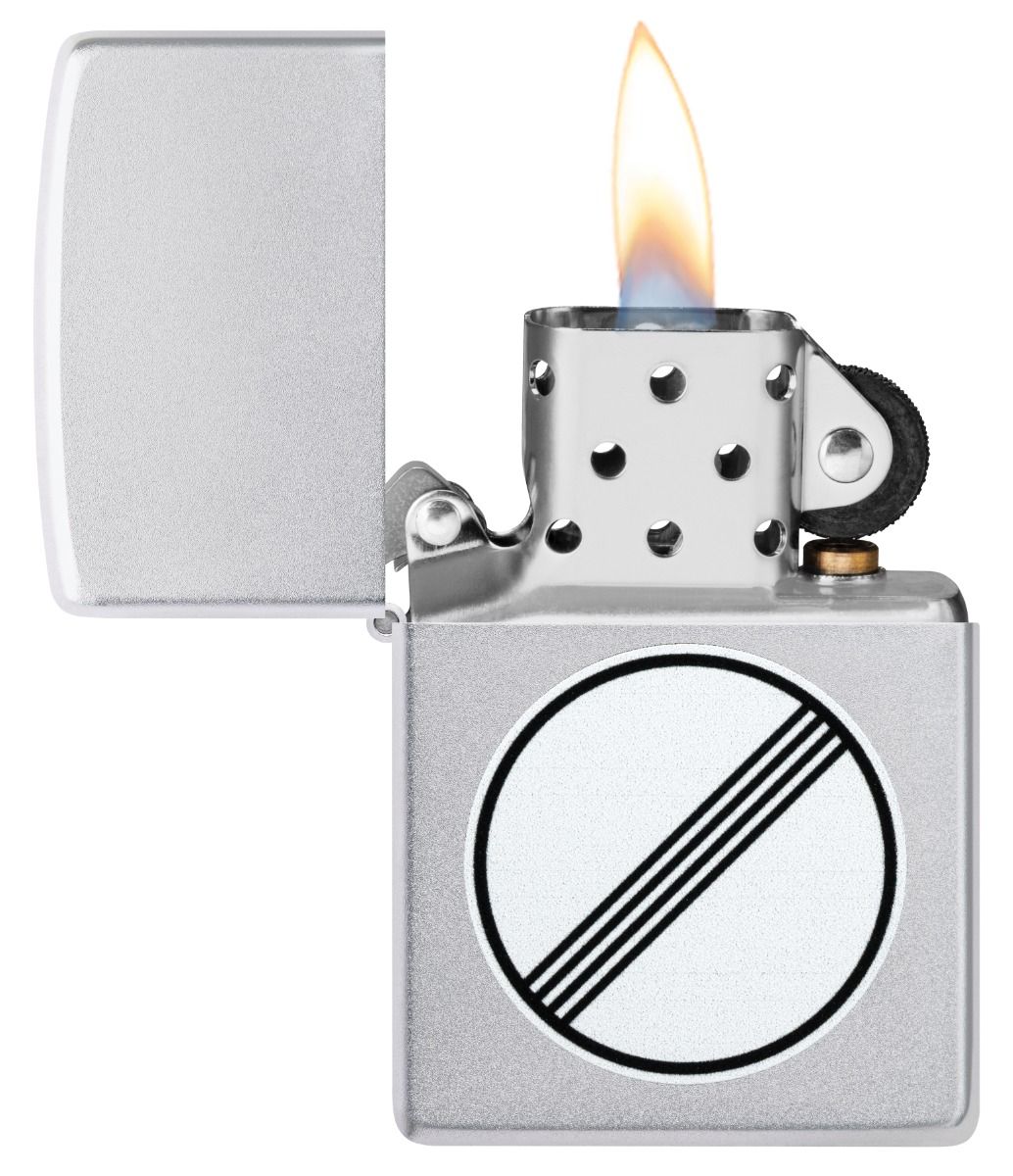 Zippo Aansteker 205 AutoBahn Sign Design - achteraanzicht