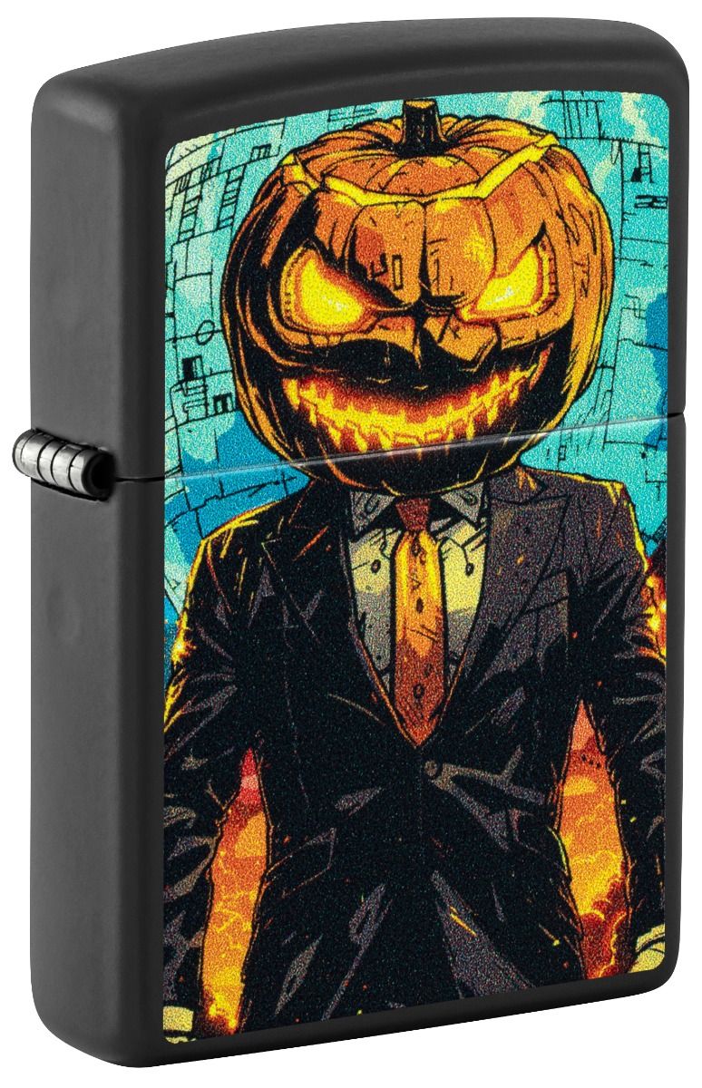 Zippo Aansteker 218 Mister Pumpkin Design - vooraanzicht