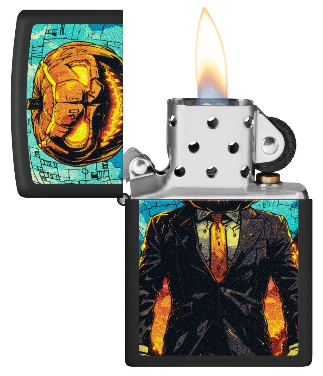 Zippo Aansteker 218 Mister Pumpkin Design - achteraanzicht