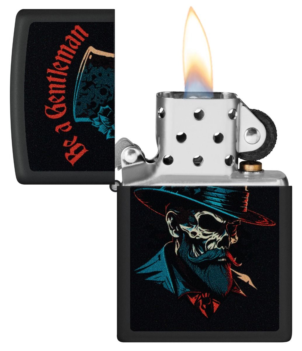 Zippo Aansteker 218 Be A Gentleman Design - achteraanzicht