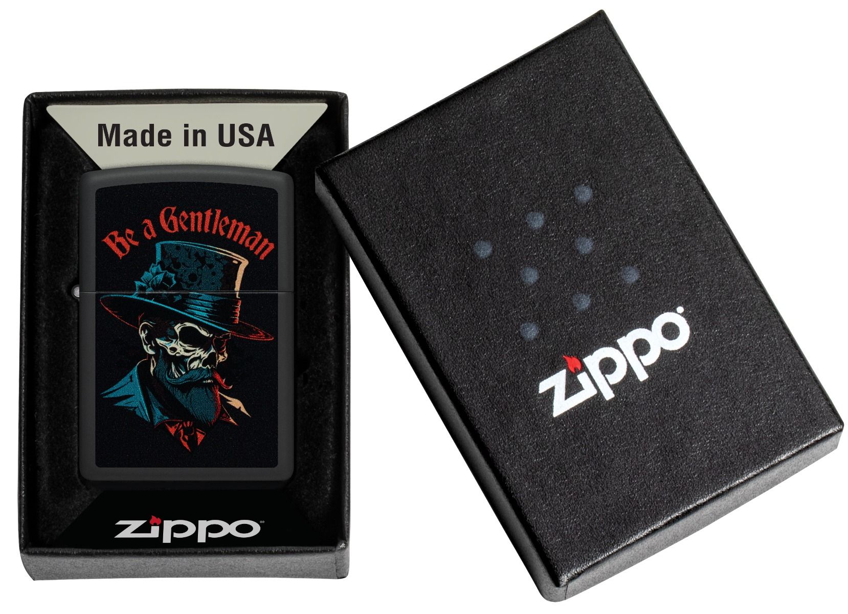 Zippo Aansteker 218 Be A Gentleman Design - detail