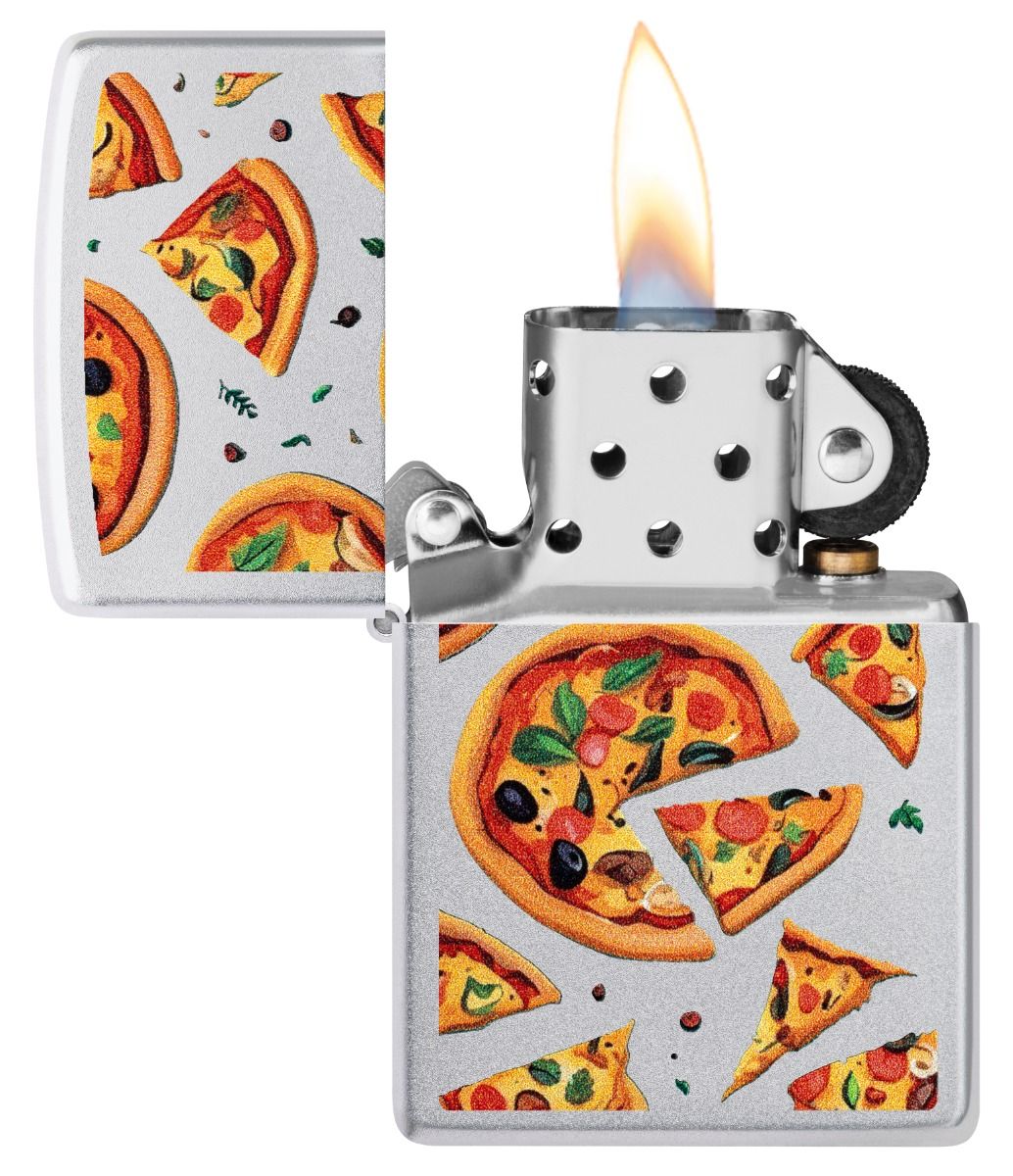 Zippo Aansteker 205 Pizza Design - achteraanzicht