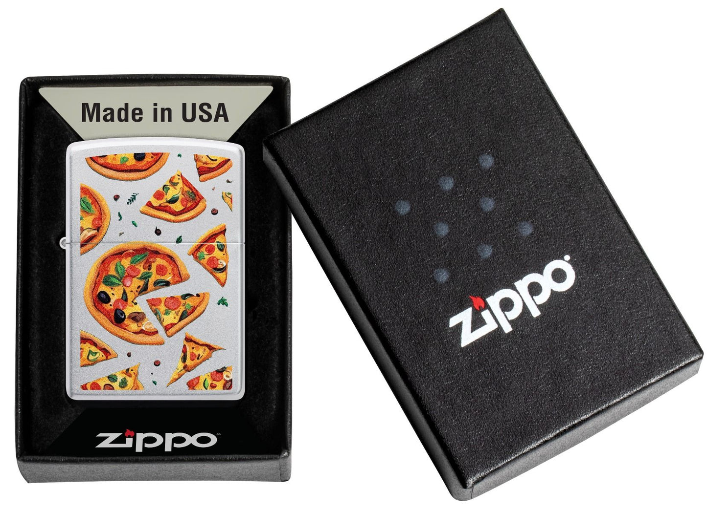 Zippo Aansteker 205 Pizza Design - detail