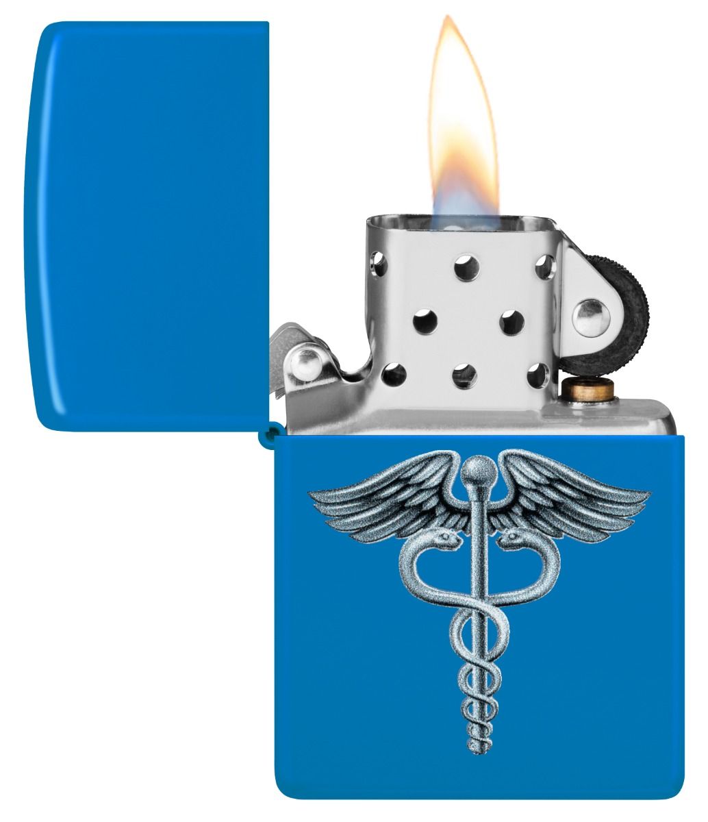 Zippo Aansteker 48628 Caduceus Symbol Design - achteraanzicht
