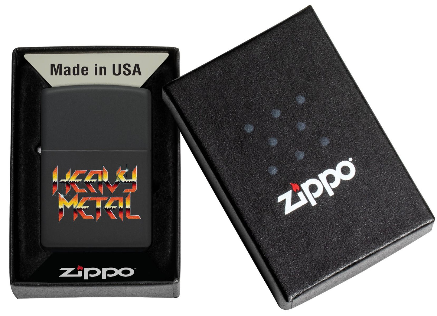 Zippo Aansteker 218 Heavy Metal Design - detail