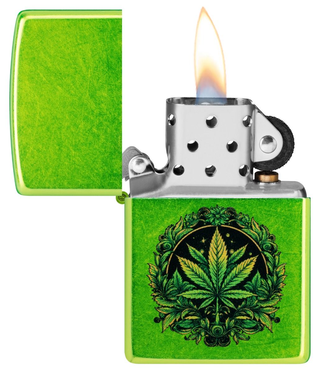 Zippo Aansteker 24513 Leaf Design - achteraanzicht