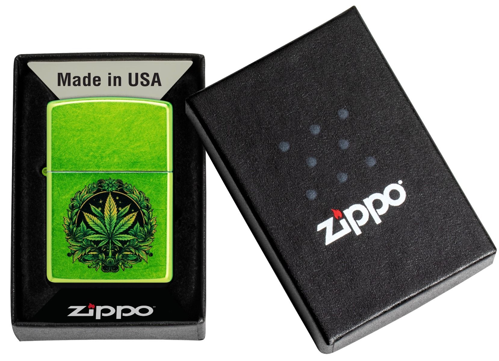Zippo Aansteker 24513 Leaf Design - detail