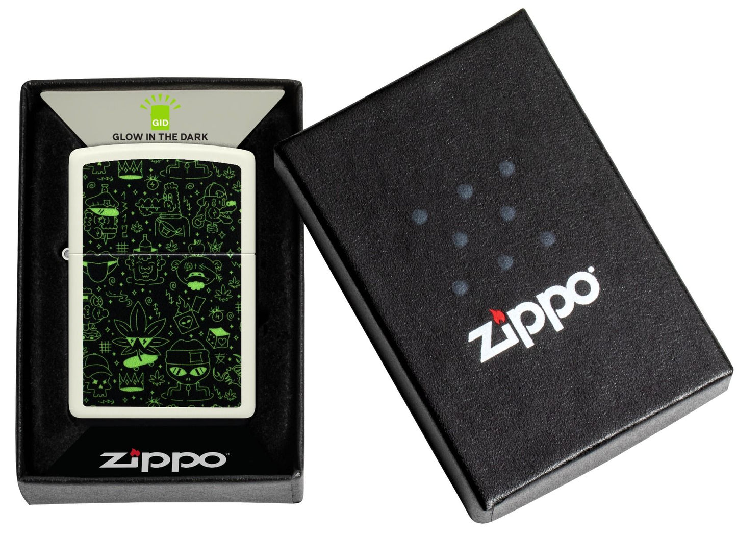 Zippo Aansteker 49193 Doodle Cannabis Design - detail