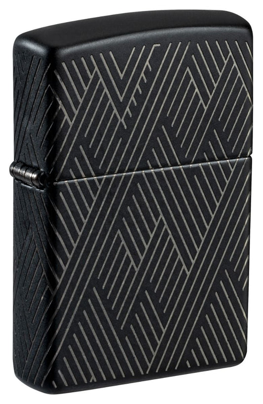 Zippo Aansteker 218C Abstract Lines Design - vooraanzicht