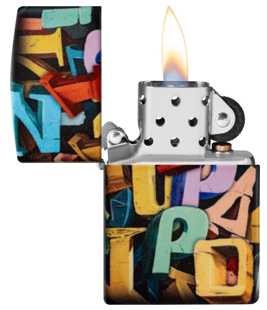 Zippo Aansteker 49352 Abstract Zippo Design - achteraanzicht