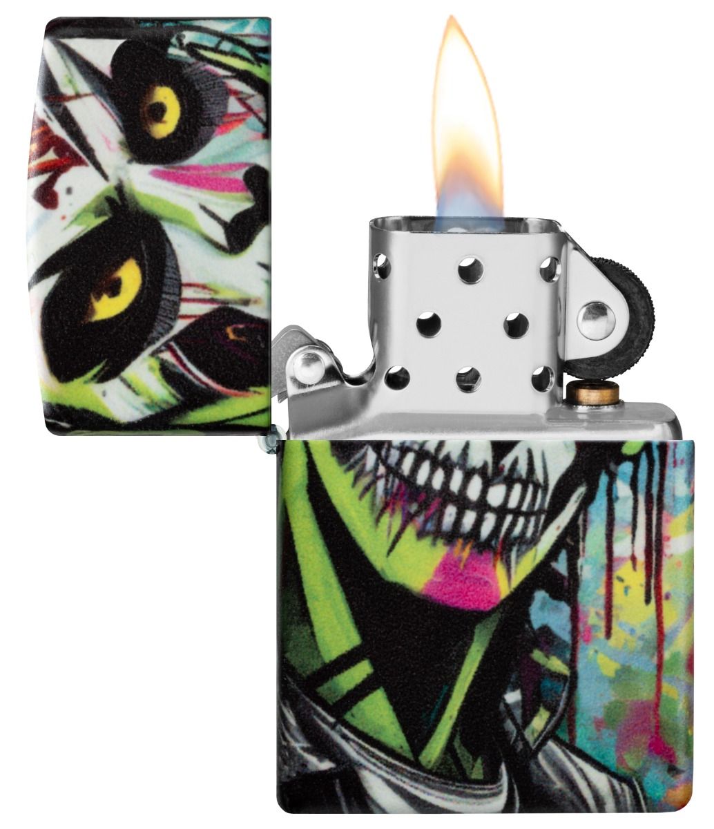 Zippo Aansteker 49352 Punk Zombie Design - achteraanzicht