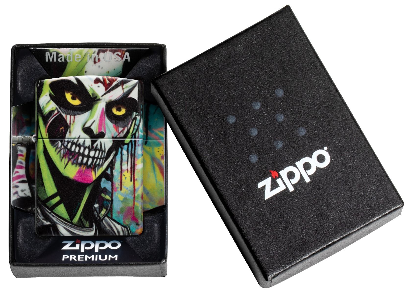 Zippo Aansteker 49352 Punk Zombie Design - detail