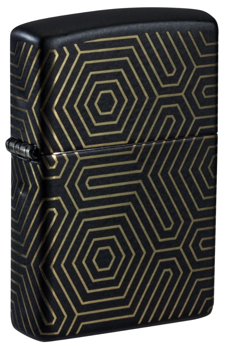 Zippo Aansteker - 218 Geometric Lines Design - vooraanzicht