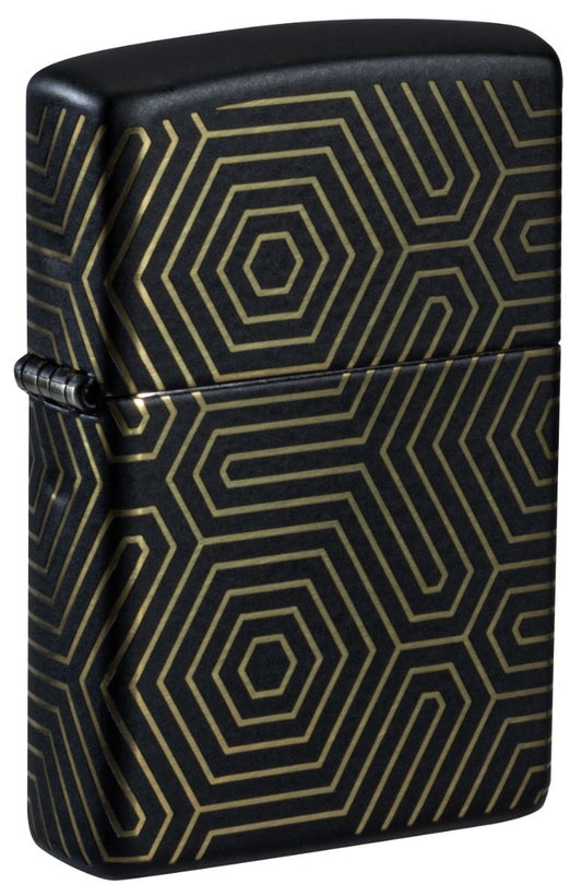 Zippo Aansteker - 218 Geometric Lines Design - vooraanzicht