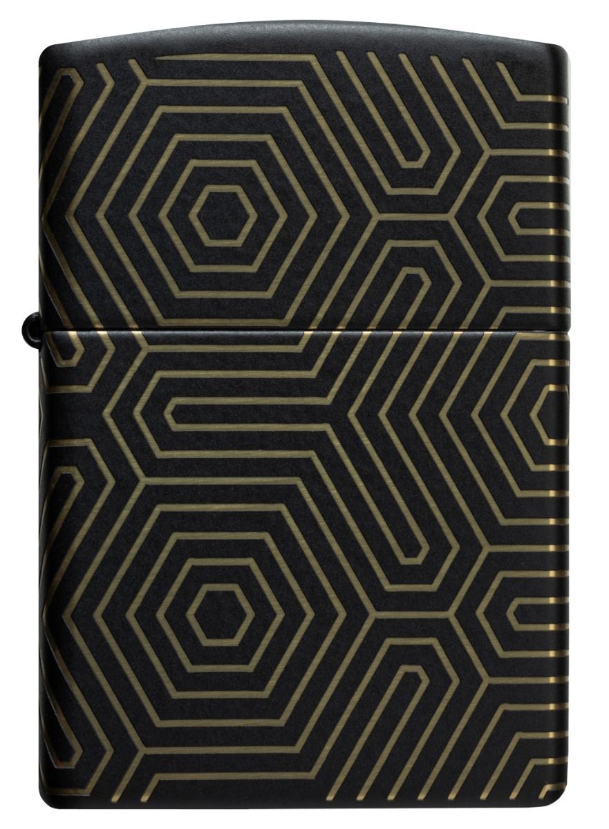 Zippo Aansteker - 218 Geometric Lines Design - achteraanzicht
