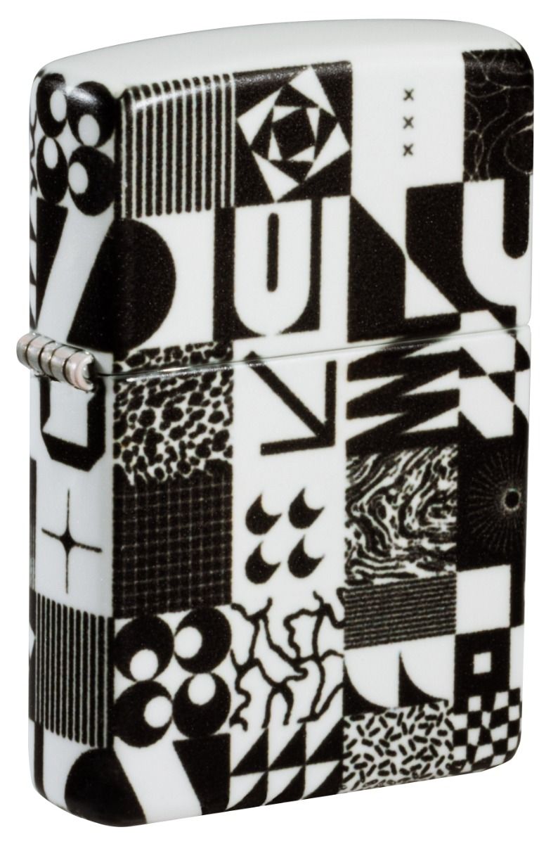 Zippo 49352 Abstract Pattern Design aansteker vooraanzicht