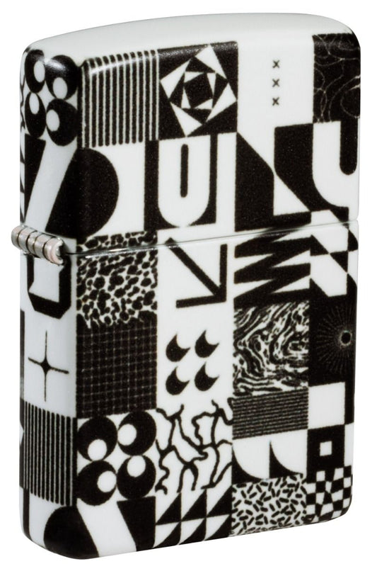 Zippo 49352 Abstract Pattern Design aansteker vooraanzicht
