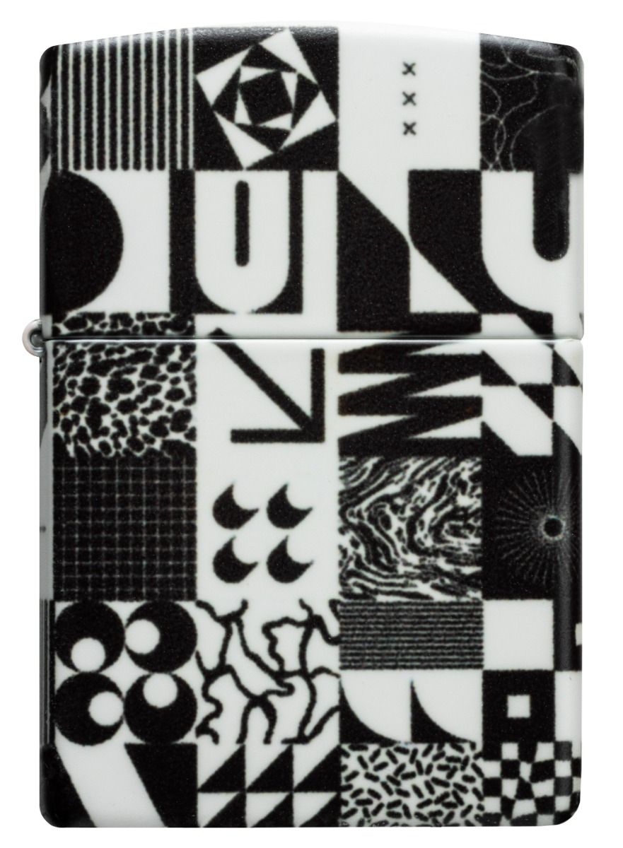 Zippo 49352 Abstract Pattern Design aansteker achteraanzicht