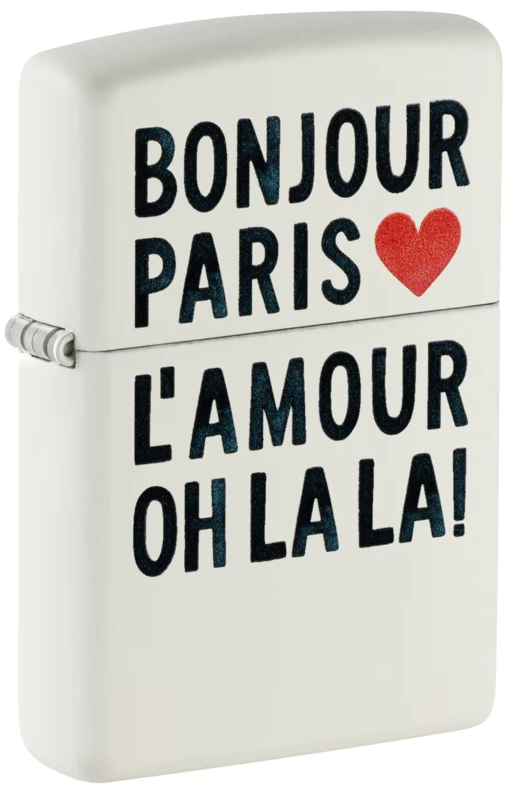 Zippo Aansteker - 214 Bonjour Design - vooraanzicht
