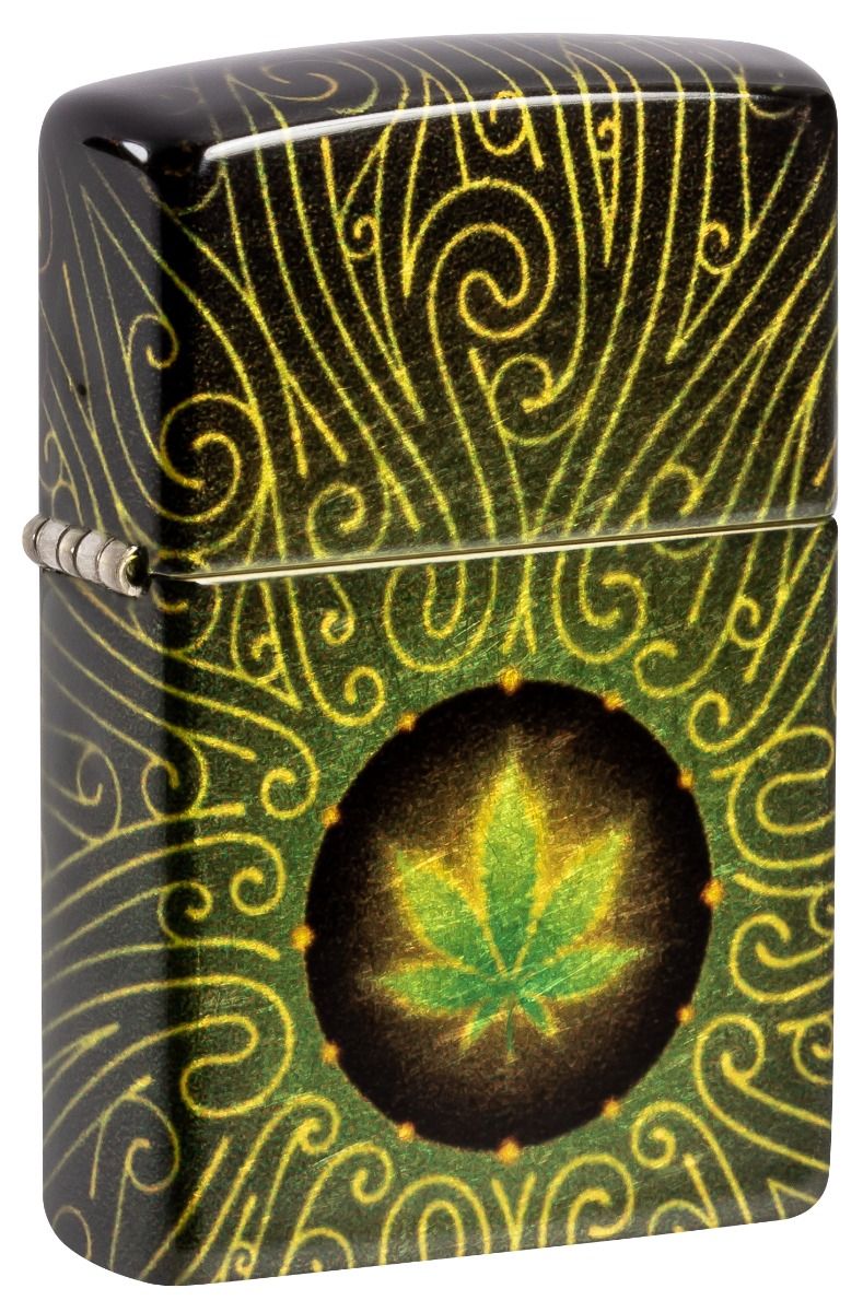 Zippo Aansteker 49477 Cannabis Design - vooraanzicht