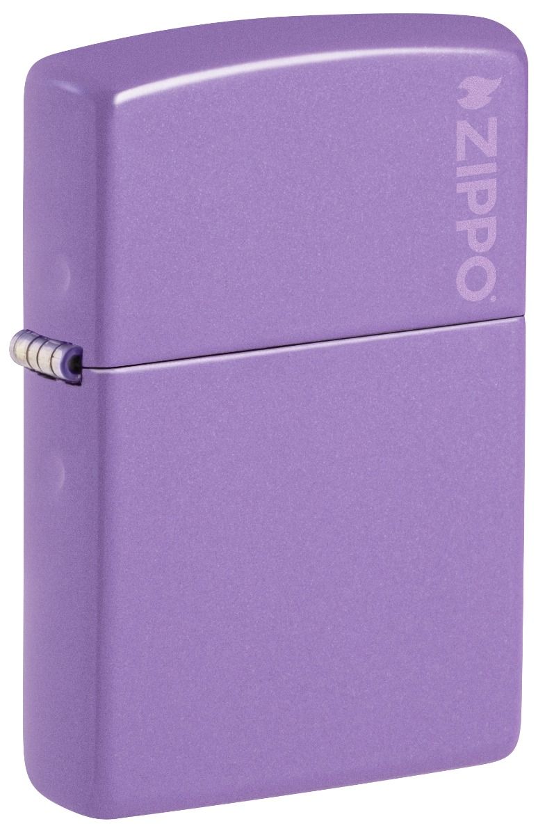 Zippo Aansteker 46681ZL Smokey Lavender with Zippo Logo - vooraanzicht