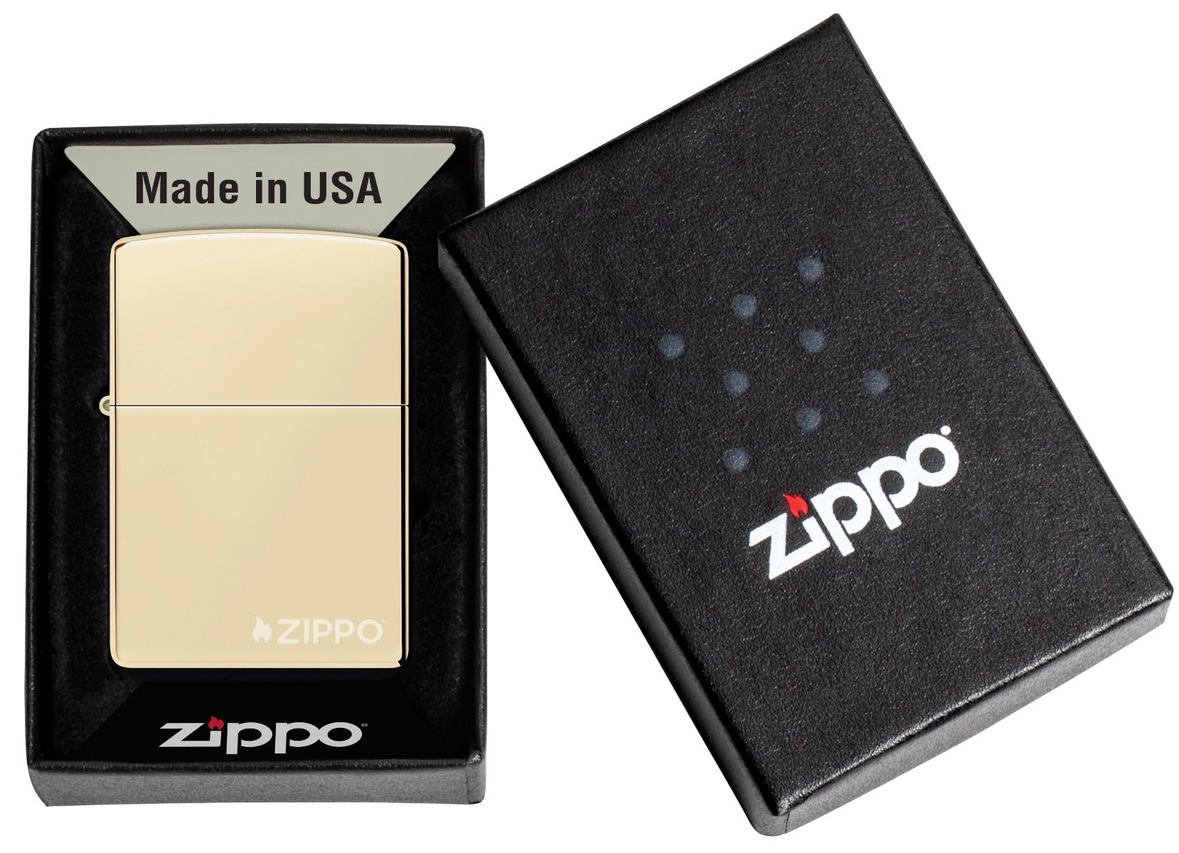 Zippo Aansteker 46682ZL Champagne with Zippo Logo - detail