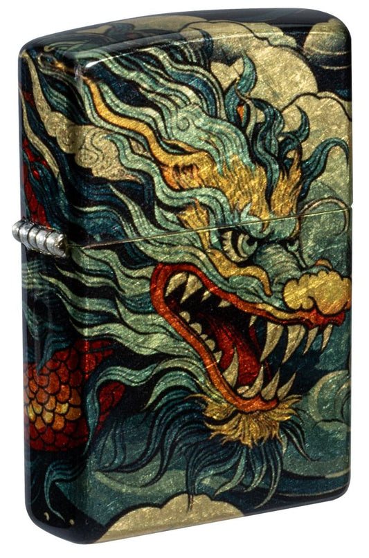 Zippo Aansteker 48458 Colourful Dragon Design - vooraanzicht